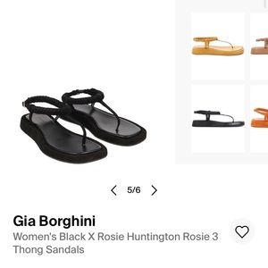 Sandals Gia Borghini
Women's Black X Rosie Huntington Rosie 3 Thong Sandals